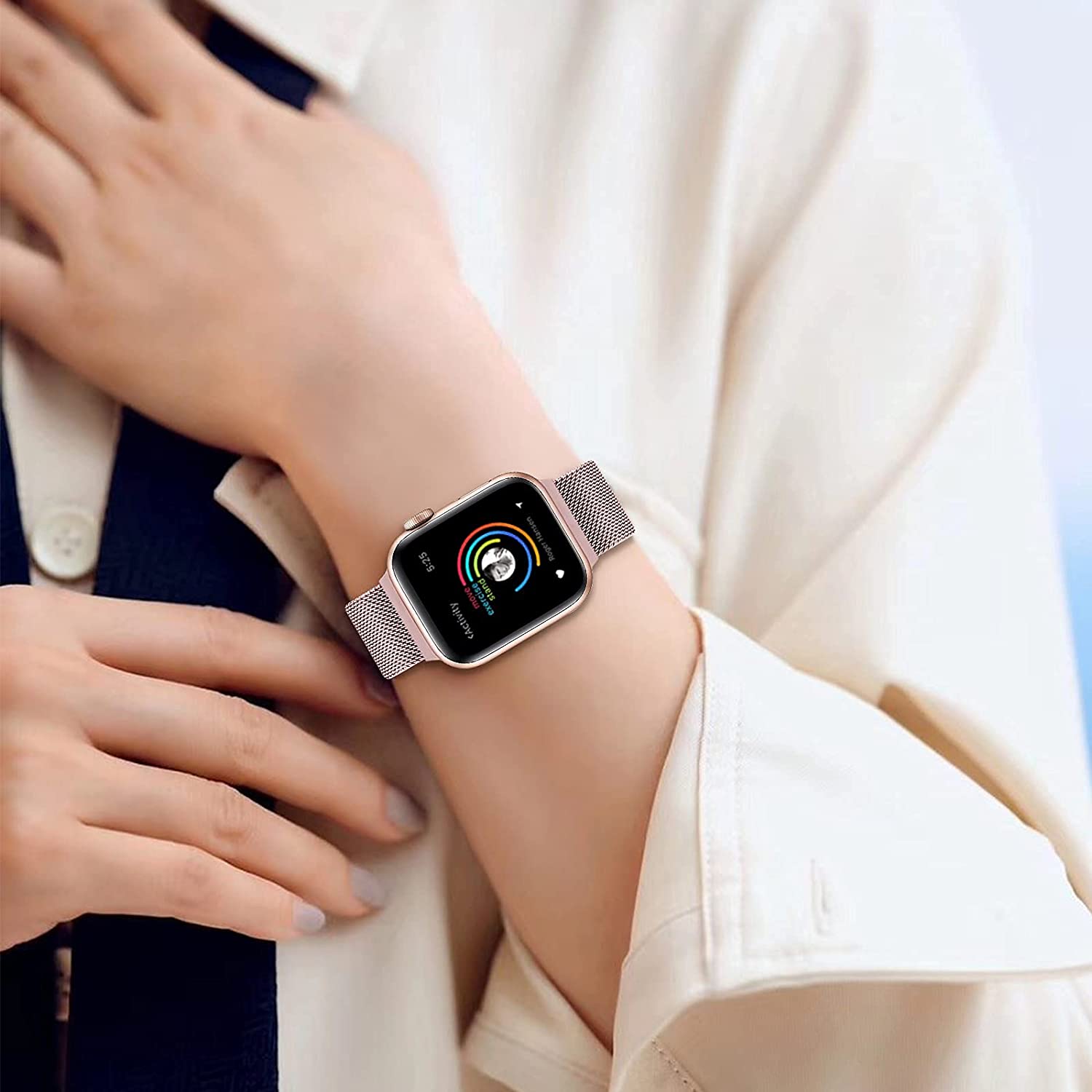 Apple Watch Ultra 49mm / 45mm / 44mm / 42mm | Milanese Magnetic Straps| Blue