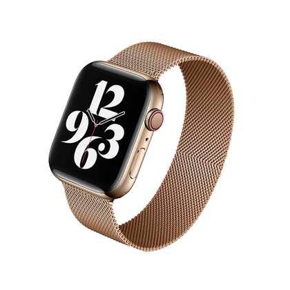 Apple Watch Ultra 49mm / 45mm / 44mm / 42mm | Milanese Magnetic Straps| Rose Gold