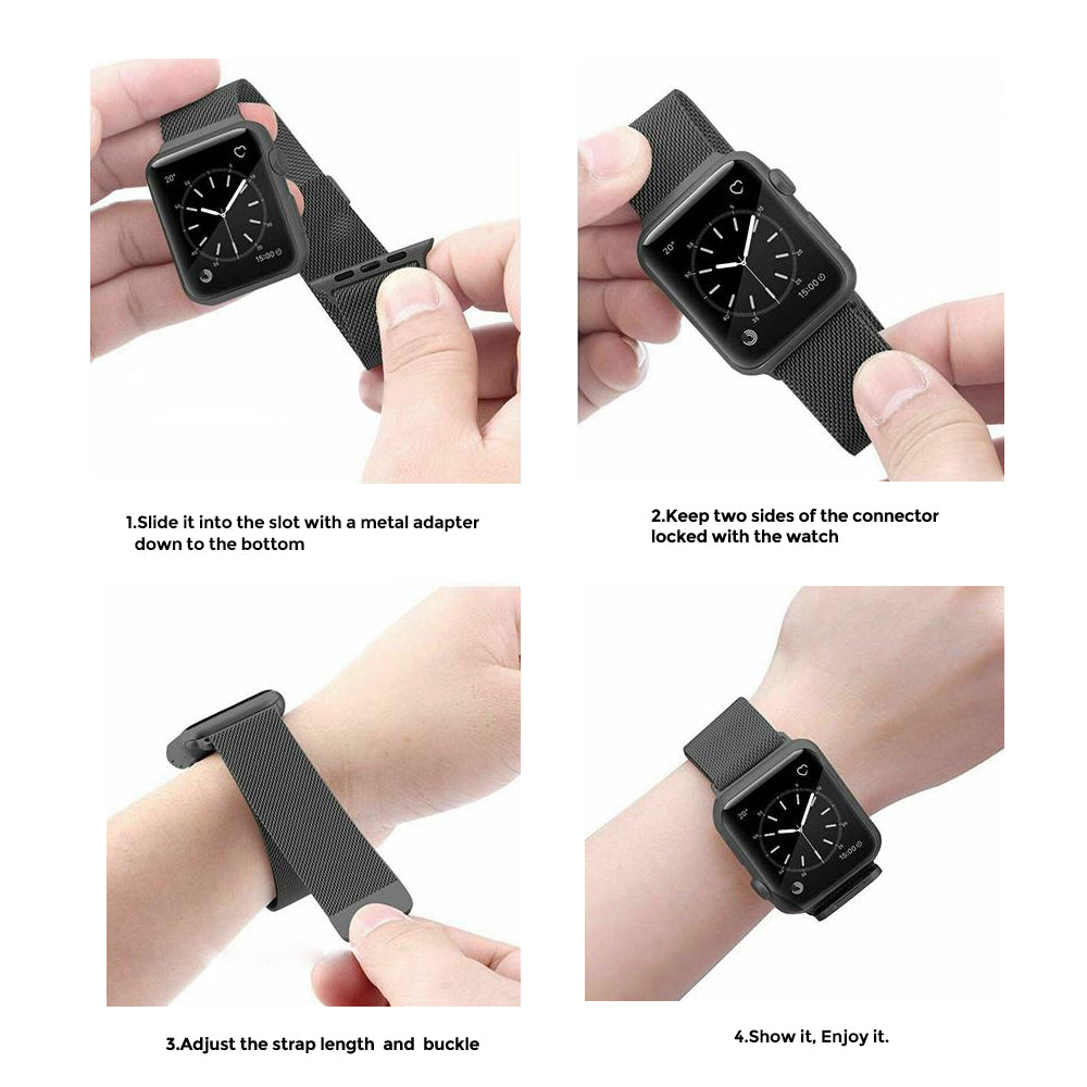 Apple Watch 41mm / 40mm / 38mm | Milanese Loop Metal Watch Band| Silver