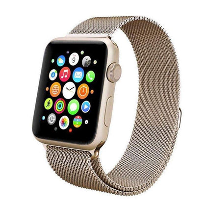 Apple Watch Ultra 49mm / 45mm / 44mm / 42mm | Milanese Loop Metal Bands | Classic Gold