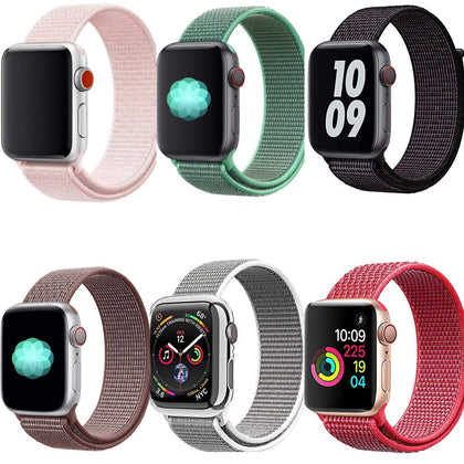 Pack of 6 Nylon Sport Strap For Apple Watch Band 42mm 44mm 45mm 49mm Men Women