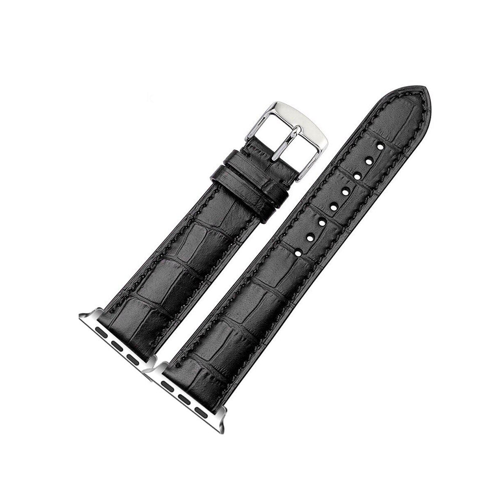 Apple Watch Ultra 49mm / 45mm / 44mm / 42mm | Leather Watch Band | Black