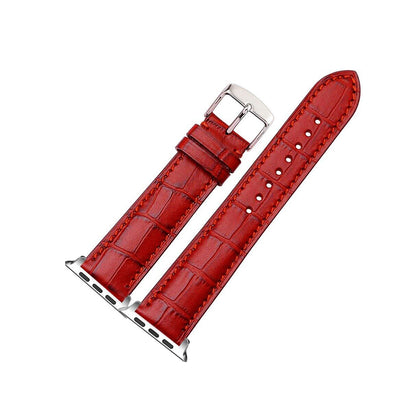 Apple Watch Ultra 49mm / 45mm / 44mm / 42mm | Leather Watch Band Strap | Red
