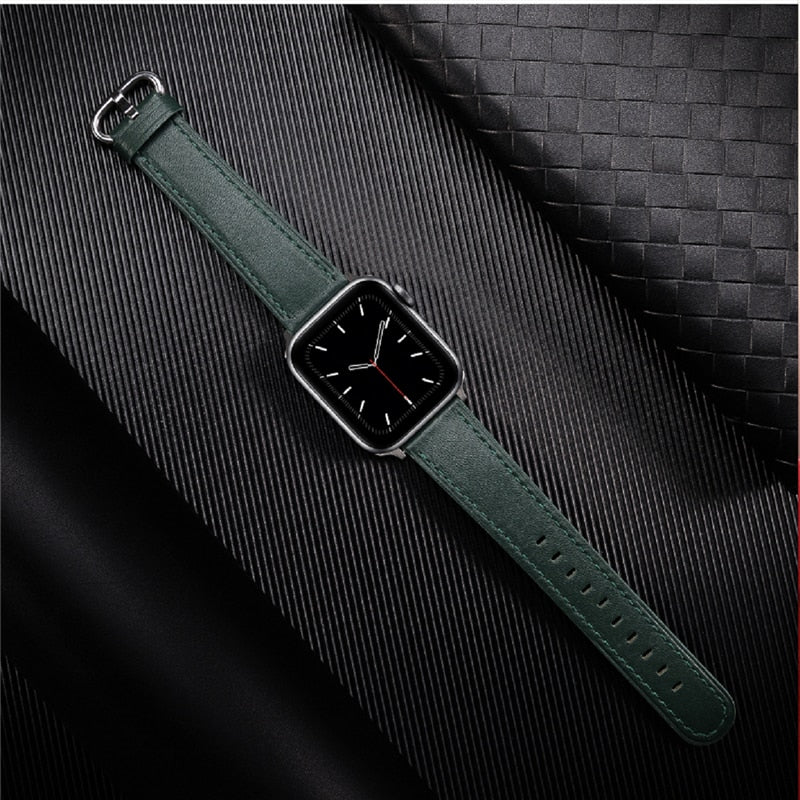 Apple Watch 41mm / 40mm / 38mm | Leather Watch Band Strap | Green