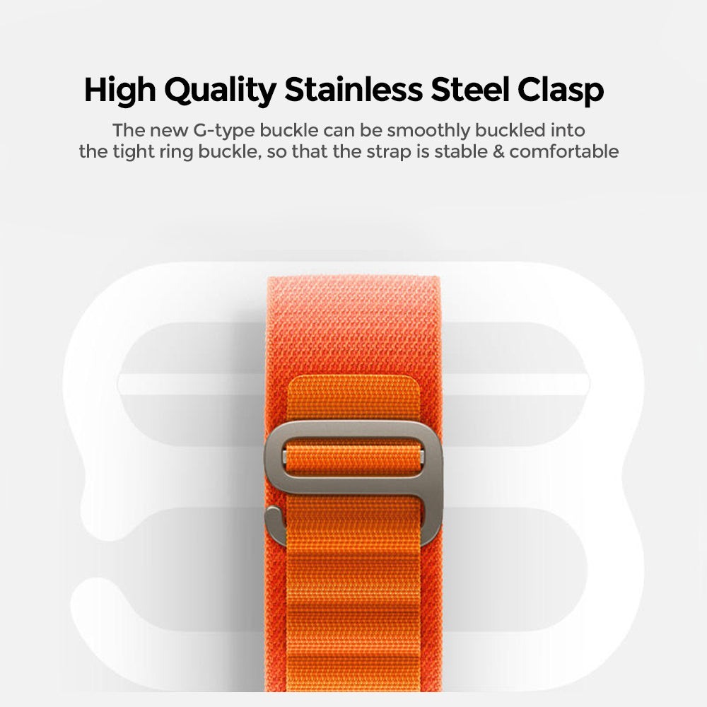 Apple Watch Ultra 49mm / 45mm / 44mm / 42mm | Alpine Loop Straps [Pack of 4] | Orange