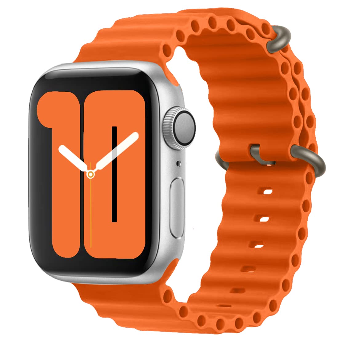 Apple Watch Ultra 49mm / 45mm / 44mm / 42mm | Silicone Ocean Watch Band Strap | Orange