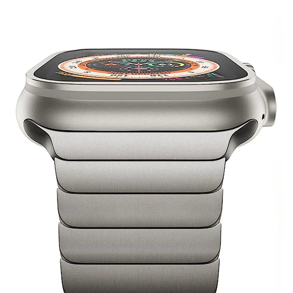 O Ozone - Apple Watch Ultra 2 Band 49mm 45mm 44mm 42mm, Titanium Band Stainless Steel Metal Wristband with Butterfly Buckle