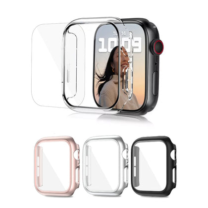 Matte Watch Cover | Apple Watch Series 8 45mm Case with Screen Protector  Pack of 6  | Clear/Black/Silver/Gold
