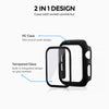 Matte Case with Built in Screen Protector | Apple Watch Series 8 45mm  Pack of 6  | Black/Blue/Green/Clear/White/Pink
