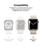 Apple Watch 9 / 8 / 7 45mm Apple Watch Series (45mm) Case | Slim Series| Clear + Dark Chrome