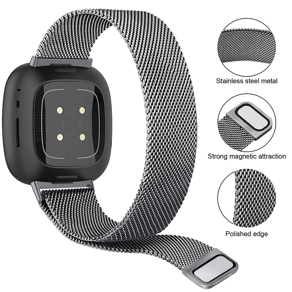 Metal Milanese Loop Bands | Fitbit Sense & Fitbit Versa 3 Smart Watch |Rose Gold