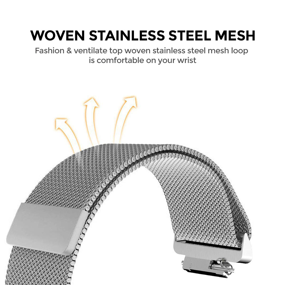Metal Milanese Loop Bands | Fitbit Sense & Fitbit Versa 3 Smart Watch |Rose Gold