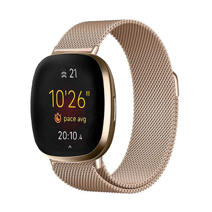 Metal Milanese Loop Bands | Fitbit Sense & Fitbit Versa 3 Smart Watch |Rose Gold