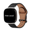 Leather Watch Band Straps | Fitbit Sense & Fitbit Versa 3 Smart WatchBlack