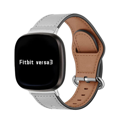 Leather Watch Band Straps | Fitbit Sense & Fitbit Versa 3 Smart WatchGrey