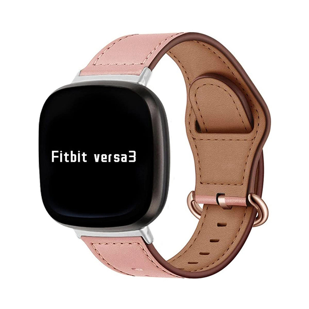 Leather Watch Band Straps | Fitbit Sense & Fitbit Versa 3 Smart WatchPink