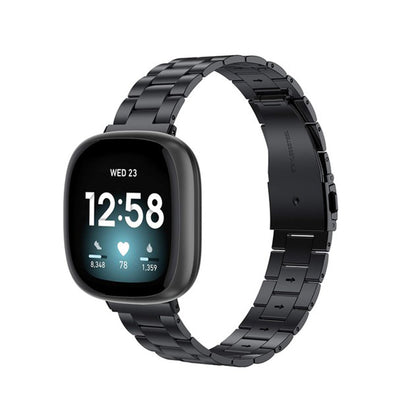 Ultra-Thin Metal Band | Fitbit Sense & Fitbit Versa 3 Smart Watch | Black