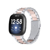 Metal Watch Band | Fitbit Sense & Fitbit Versa 3 Smart Watch| Silver/Rose Gold