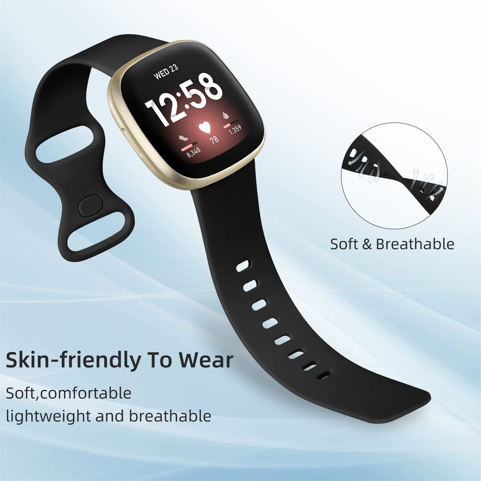 Silicone Bands with Case | Fitbit Sense & Fitbit Versa 3 Smart Watch | Green