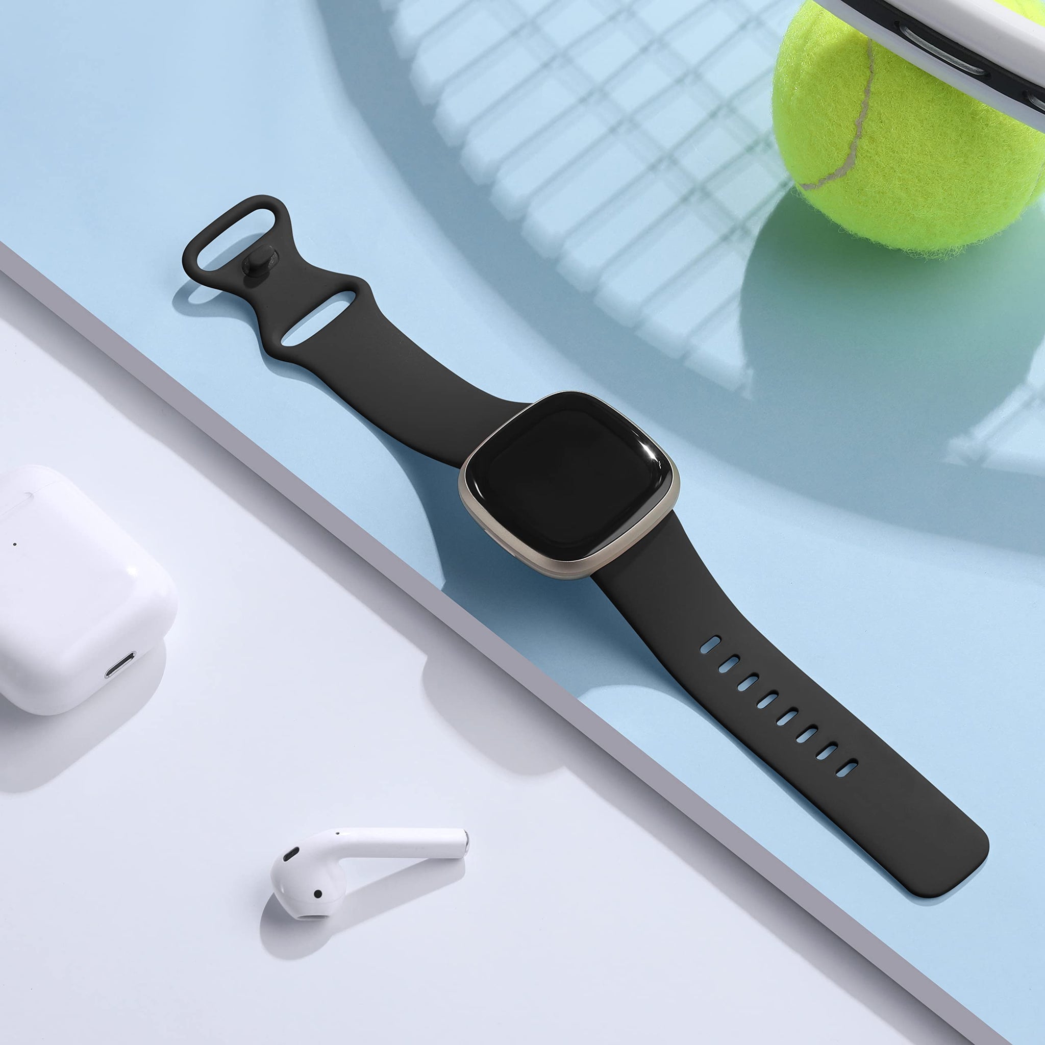 Silicone Bands with Case | Fitbit Sense & Fitbit Versa 3 Smart Watch | Green