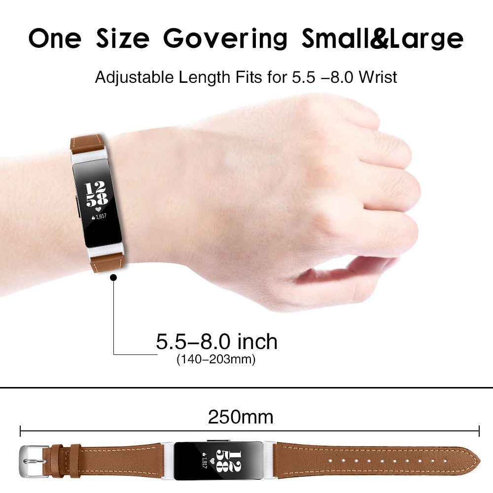 Leather Watch Band | Fitbit Charge 5 Smart Watch| Orange