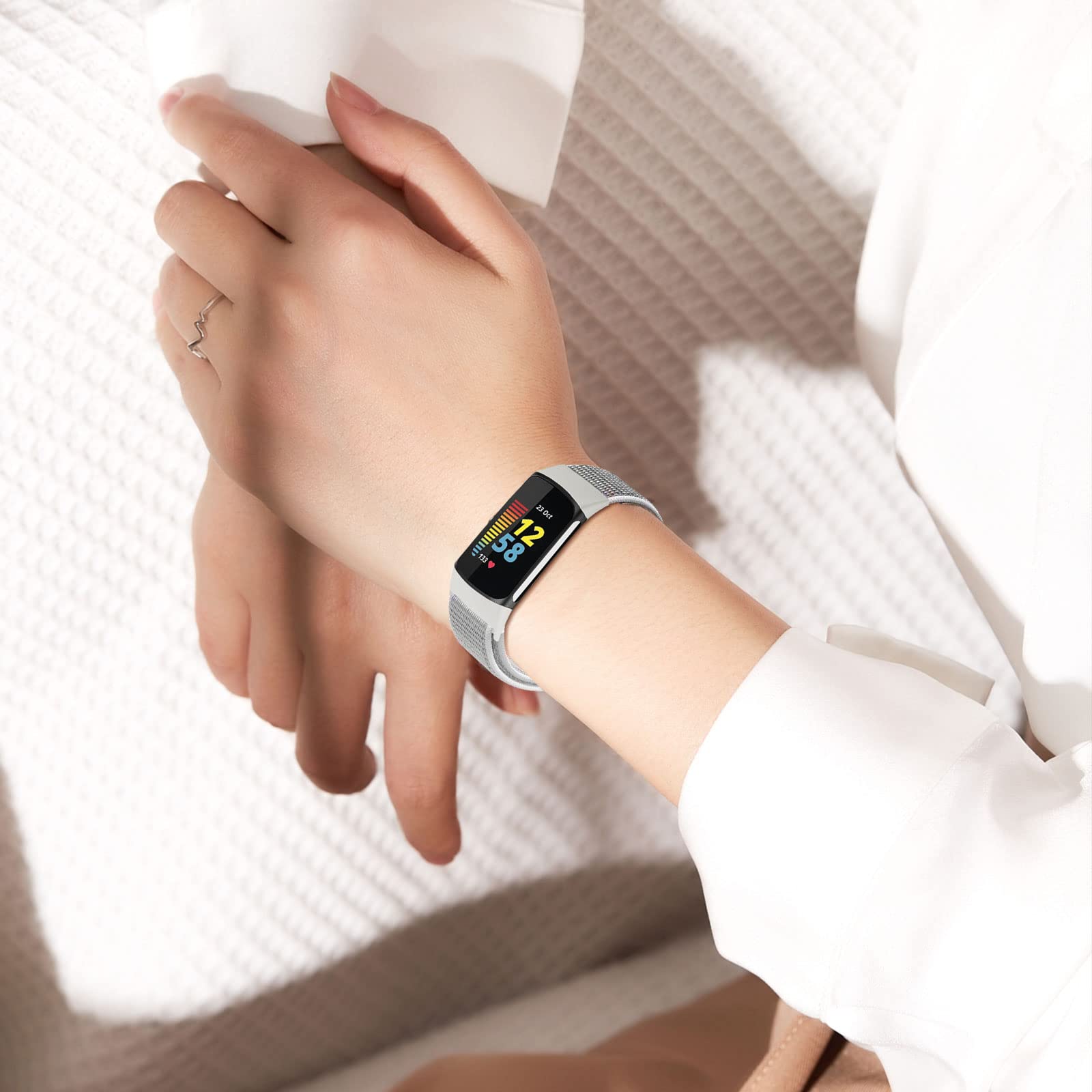 Nylon Straps [Pack of 5] | Fitbit Charge 5 Smart Watch| Multi