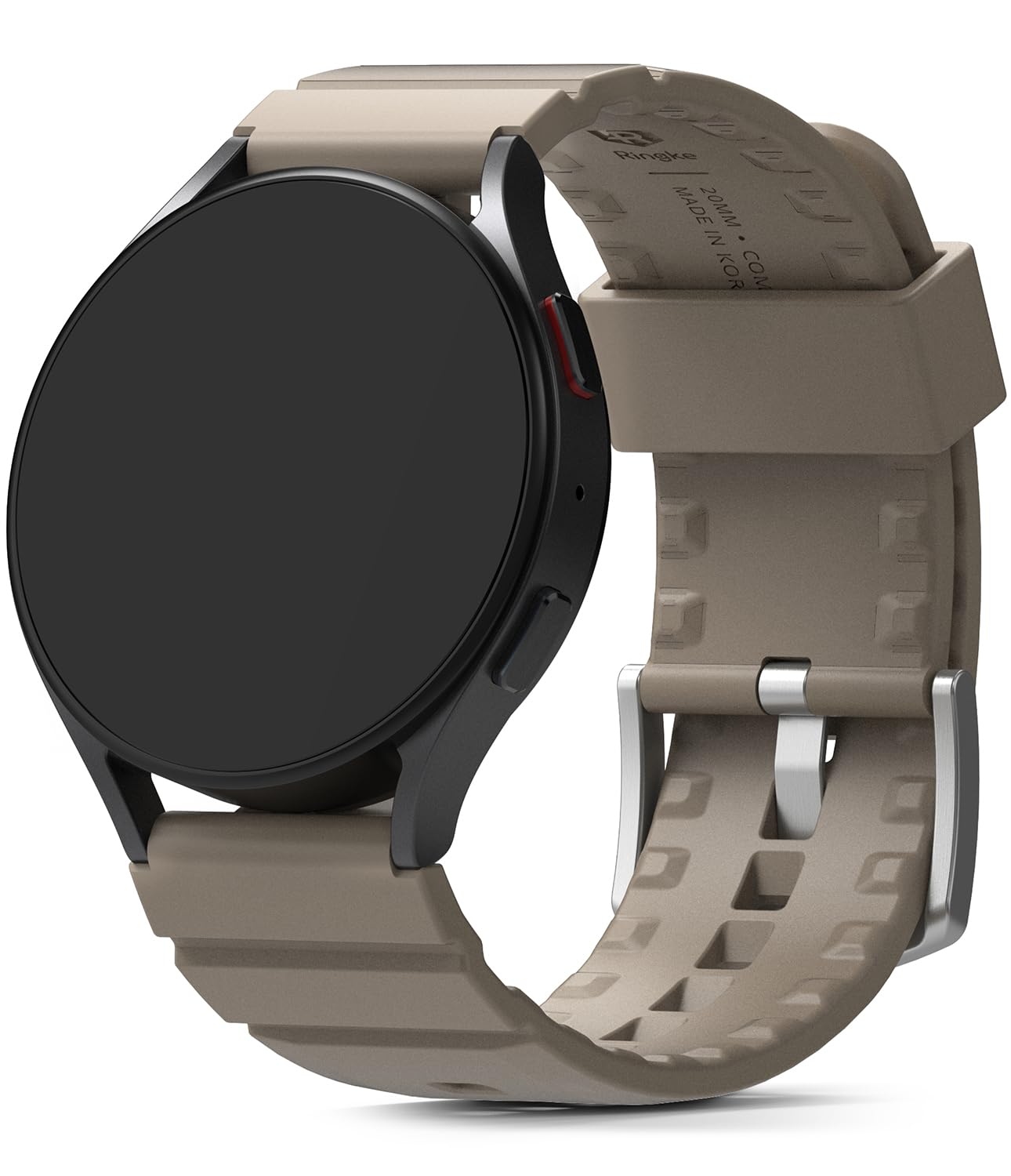 Ringke - Galaxy Watch / Watch Lug Width 20mm Watch Band| Rubber One Bold Watch Straps| Gray Sand