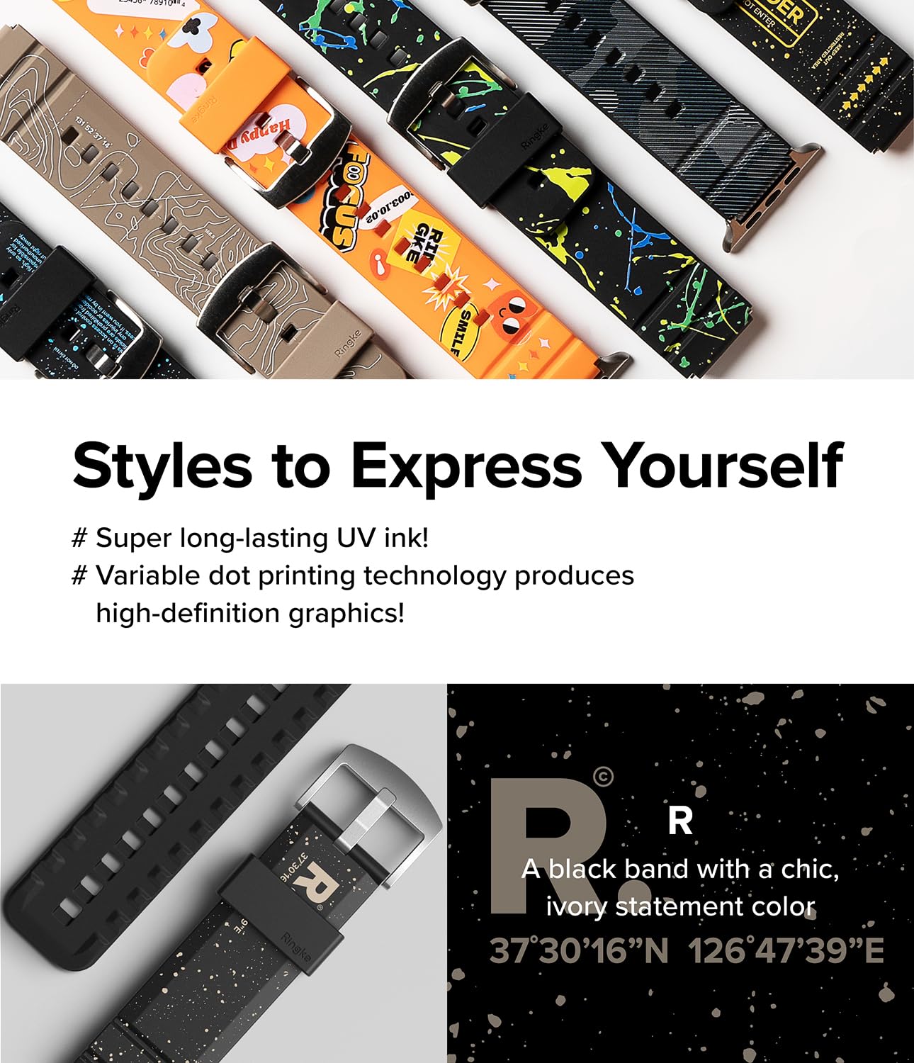 Ringke - Galaxy Watch / Watch Lug Width 20mm Watch Band| Rubber One Bold Watch Straps| R