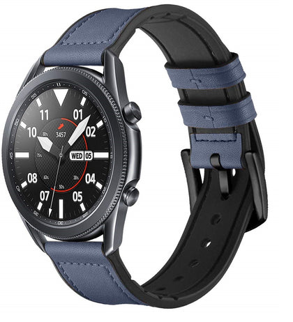 Samsung Galaxy Watch 3 45mm /46mm / Gear S3 Frontier / Classic / Watch GT 2 46mm | 22mm Soft Leather Strap | Blue