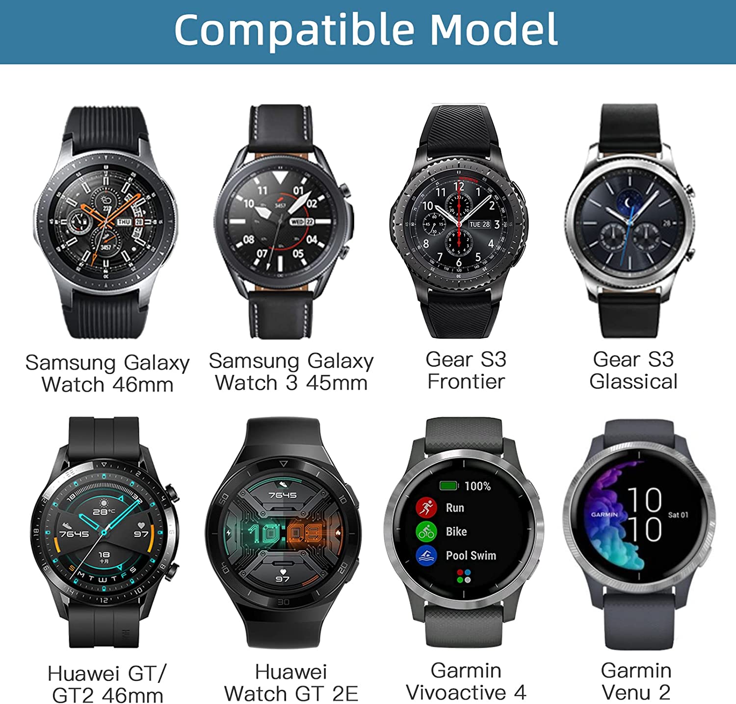 Samsung Galaxy Watch 3 45mm /46mm / Gear S3 Frontier / Classic / Watch GT 2 46mm | Nylon Strap Watch Band   | Cream