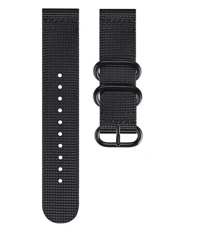 Samsung Galaxy Watch 3 45mm /46mm / Gear S3 Frontier / Classic / Watch GT 2 46mm | Woven Nylon Strap Watch Band   | Black