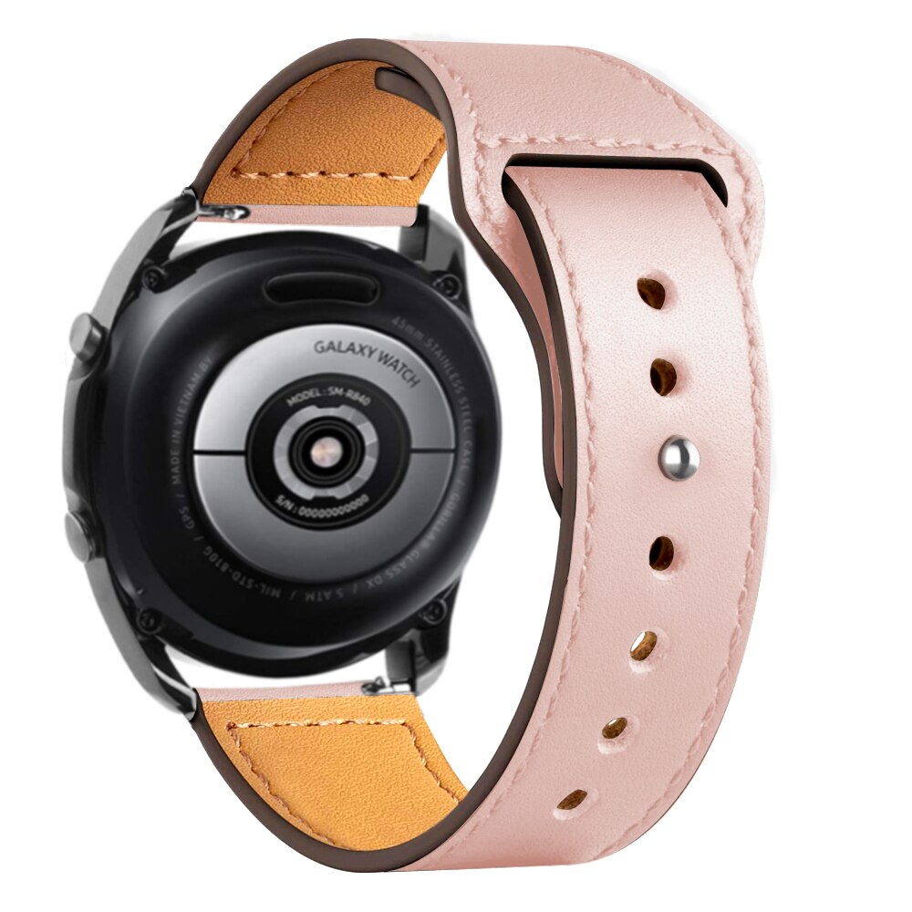 Samsung Galaxy Watch 4 40mm 44mm/Classic/Active 2 40mm 44mm/Galaxy Watch 3 41mm | Leather Wristband Strap | Pink