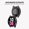 Matte Case with Built in Screen Protector | Galaxy Watch 5 44mm  Pack of 4  Protective cover | Clear/Black/Pink Sand/Silver