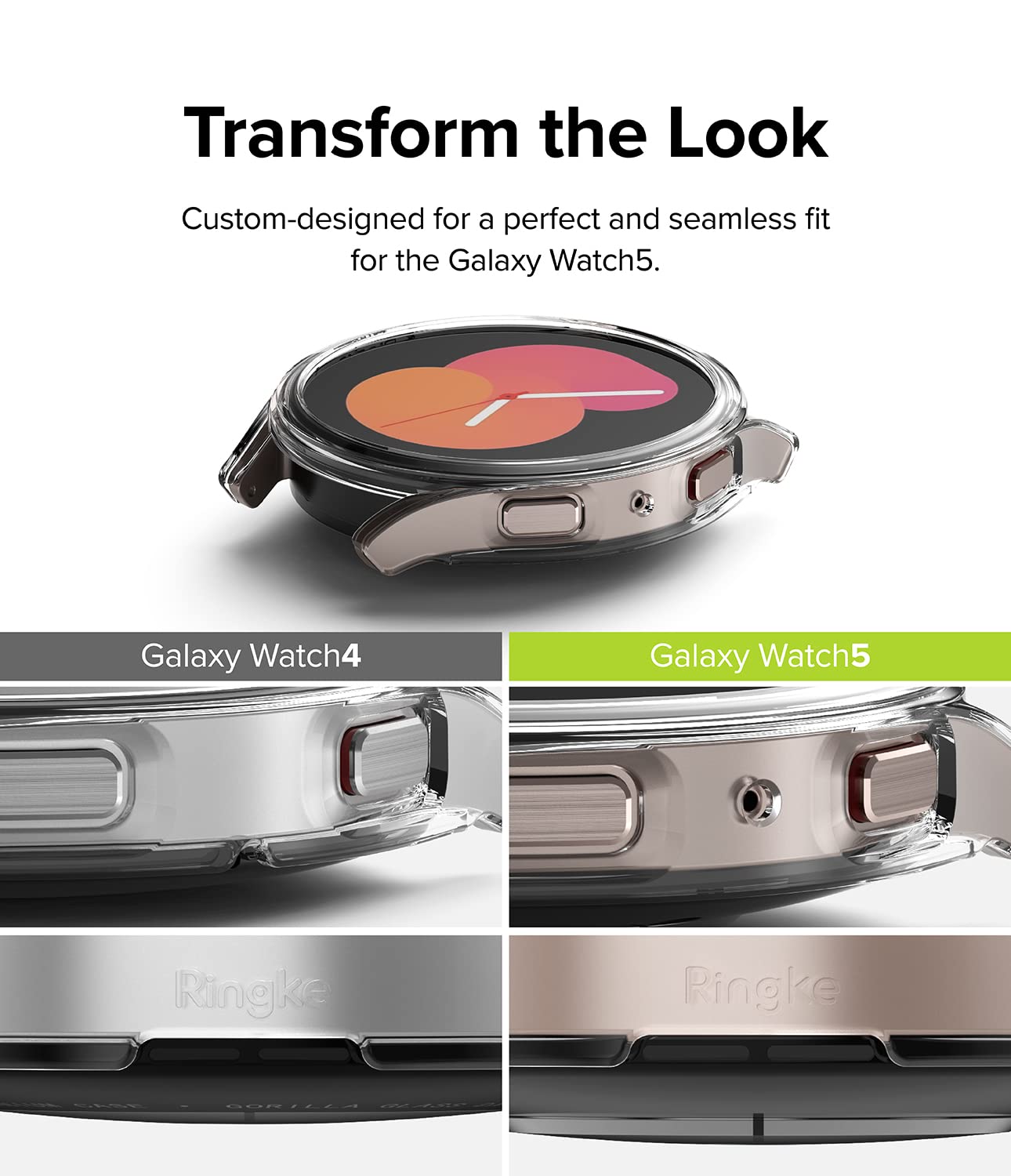Samsung Galaxy Watch 5 40mm Case| Slim Series| Chrome