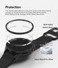 Samsung Galaxy Watch 5 Pro 45mm | Bezel Styling Case Adhesive Frame Ring Cover | Black   45 | 02