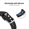 20mm Samsung Galaxy Watch 4 | NO GAP Silicone Watch Band Strap  | Black