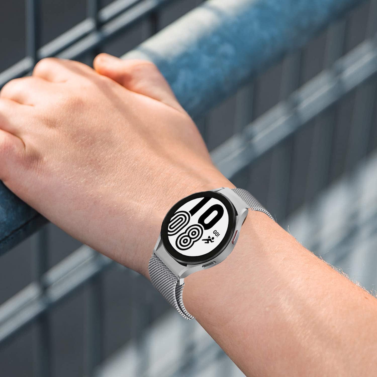 20mm Samsung Galaxy Watch 4 | Milanese Watch Band Strap  | Silver