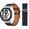 Samsung Galaxy Watch 4 40mm 44mm/Classic/Galaxy Watch 3 41mm  | No Gaps Leather Watch Band | Silver