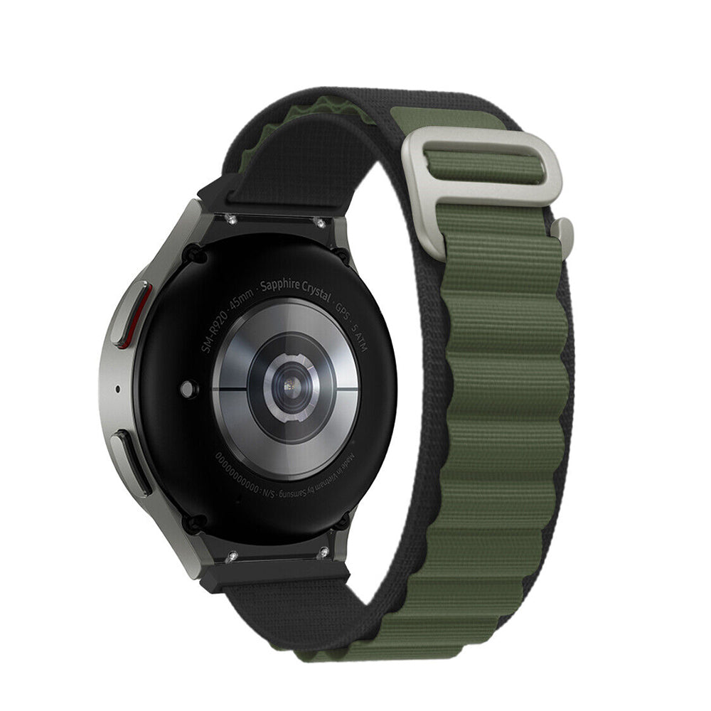 Alpine Loop Straps| Samsung Galaxy Watch 5 40mm 44mm/Galaxy Pro 5 45mm/Galaxy Watch 4 40mm 44mm | Blackgreen