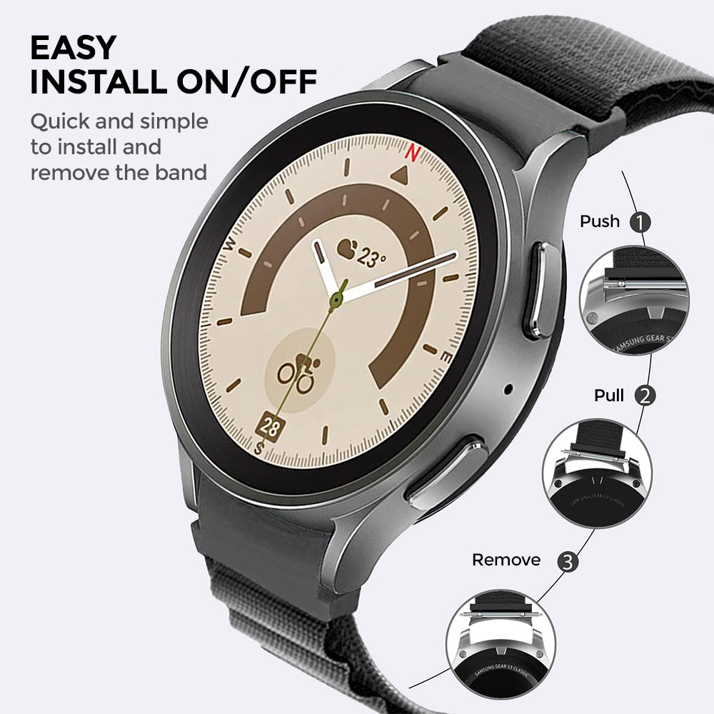 Alpine Loop Straps| Samsung Galaxy Watch 5 40mm 44mm/Galaxy Pro 5 45mm/Galaxy Watch 4 40mm 44mm | Starlight
