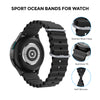Ocean Silicone Band | Samsung Galaxy Watch 5 40mm 44mm/Galaxy Pro 5 45mm/Galaxy Watch 4 40mm 44mm | Black