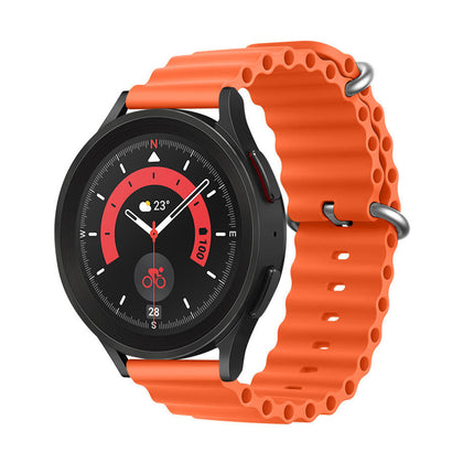 Ocean Silicone Band | Samsung Galaxy Watch 5 40mm 44mm/Galaxy Pro 5 45mm/Galaxy Watch 4 40mm 44mm | Orange