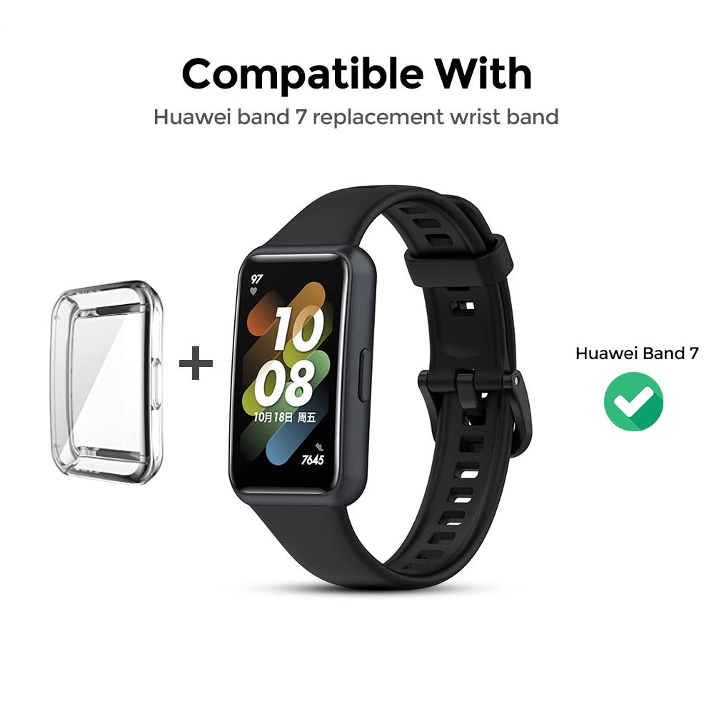Huawei Watch Band 7 | Silicone Watch Band Strap + TPU Watch Case | Beige
