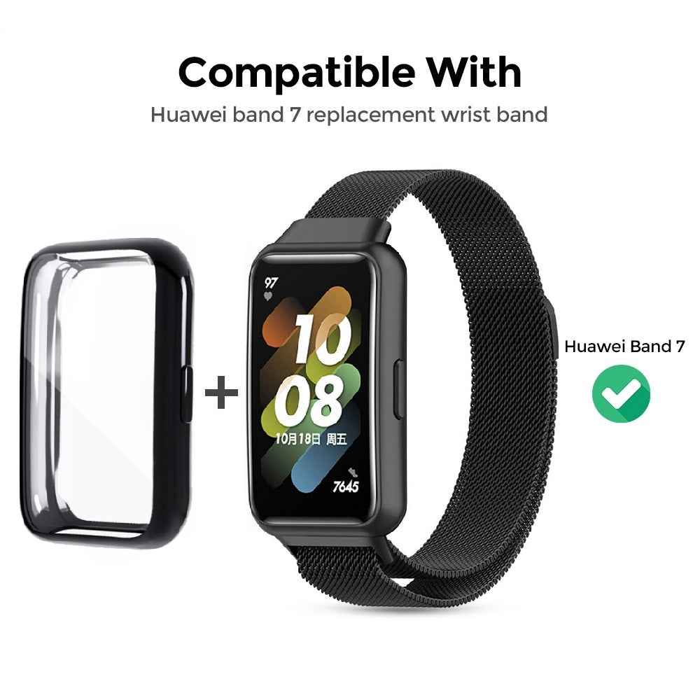 Huawei Watch Band 7 | Milanese Watch Band Strap +TPU Watch Case | Multicolor
