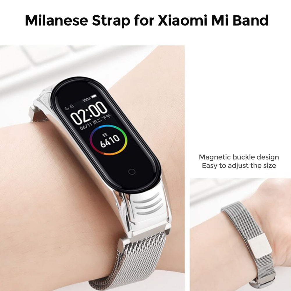 Xiaomi Band 6 /5 | Milanese Watch Band Strap | Silver