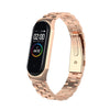 Xiaomi Mi Band 6 / 5 | 3 beads Stainless Steel Metal Watch Band Strap | Rose Gold