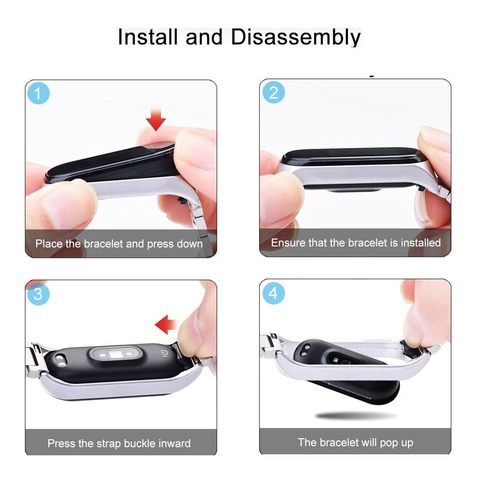 Xiaomi Mi Band 6 / 5 | Silicone Watch Band Strap  [Pack Of 5]  | Black/Grey/Blue/Green/White