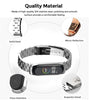 Xiaomi Mi Band 7 | 3 beads Stainless Steel Metal Watch Band Strap | Black