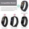 Xiaomi Mi Band 8 Stainless Steel Leather Ring Chain Belt | Silver
