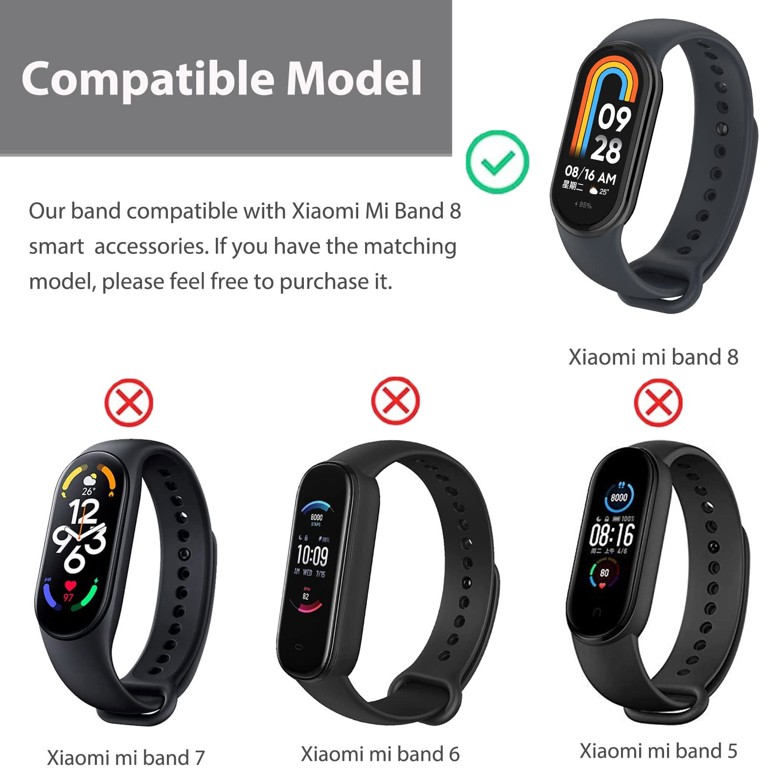 Xiaomi Mi Band 8 Nylon + Leather Watch Band | Beige